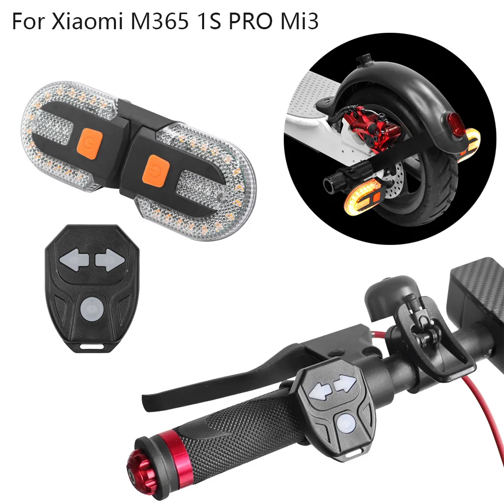 Remote Control Turn Signal Light Electric Scooter Taillight USB RechargeableFor Xiaomi M365 1S Pro Safety Nigh Cycling Equipment