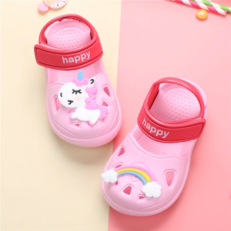 

Kids Slippers For Boys Girls Cartoon Unicorn Shoes Summer Toddler Flip Flops Children Sandal Beach Swimming Slippers