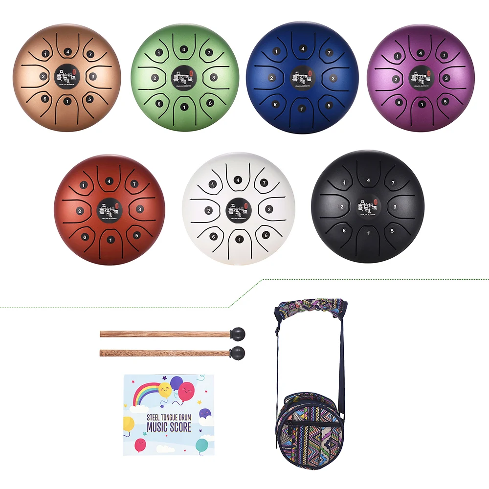 5 дюймовый 8-тоновый стальной барабан C Ключ перкуссионный инструмент ручной из