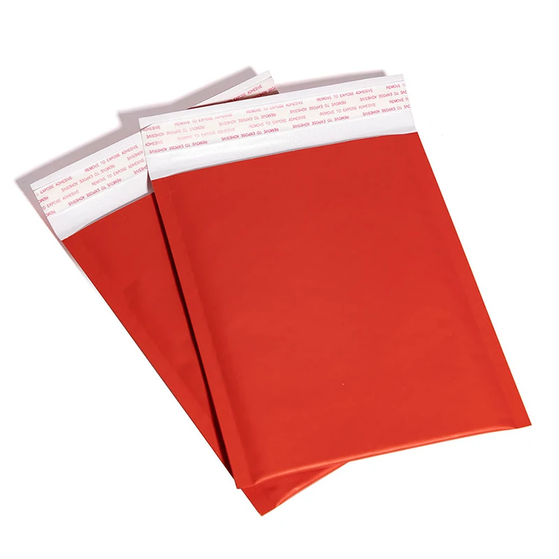 7x9 inch Small Bubble Bags Red Kraft Paper Bubble Mailer Plastic Foam Express Envelopes Self Seal Adhesive Mailing Bags 100Pcs