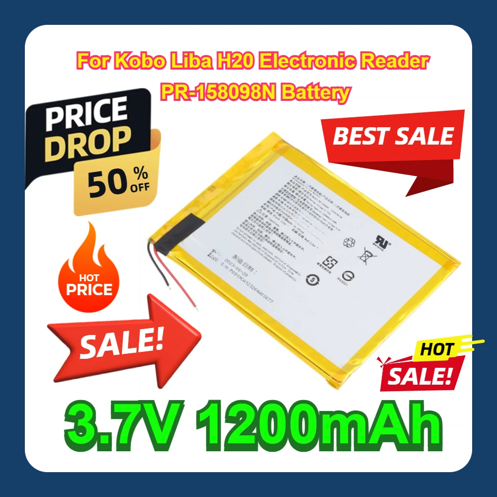 Батарея для электронного считывателя Kobo Liba H20 3 7 В 1200 мАч PR- 158098 N