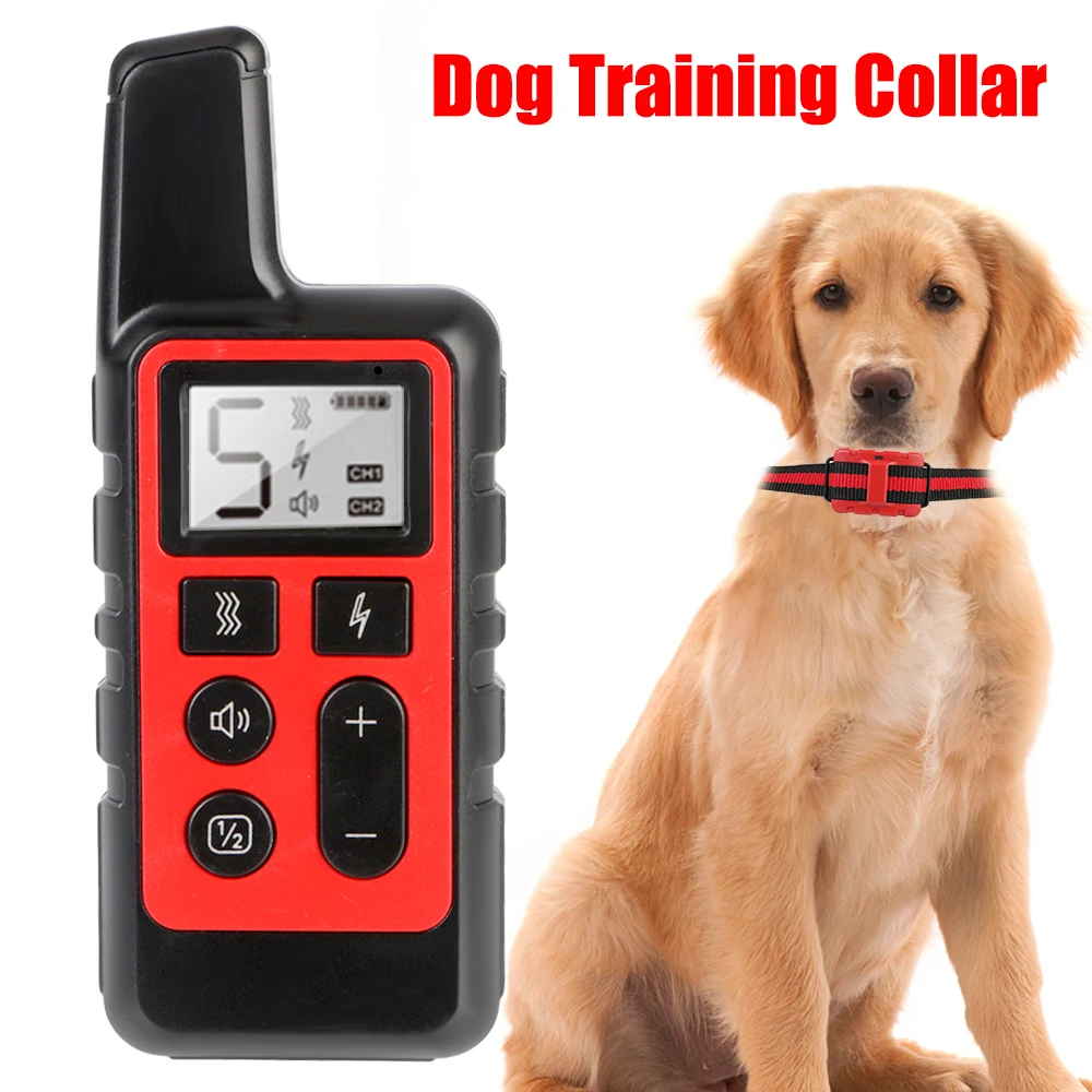 

Pet Remote Control Rechargeable 500m Electric Dog Training Collar Waterproof Shock Vibration Sound for All Size Dogs