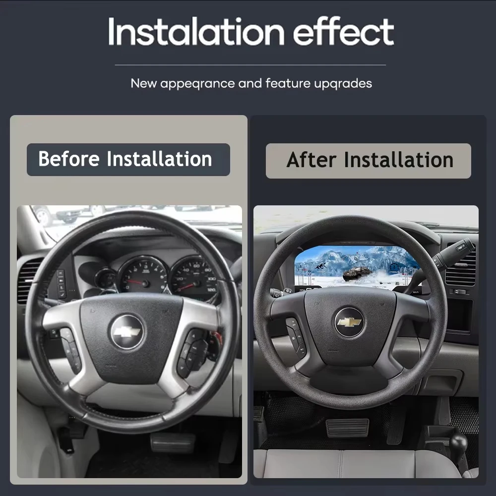ЖК-панель приборов для Chevrolet Silverado GMC Sierra 2007-2013, виртуальная приборная панель, цифровой дисплей спидометра (art.: 3920dba73e8ae) - 3920dba73e8ae
