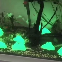 colorful luminous rockery super bright simulation fluorescent artificial ornaments for fish tank decor