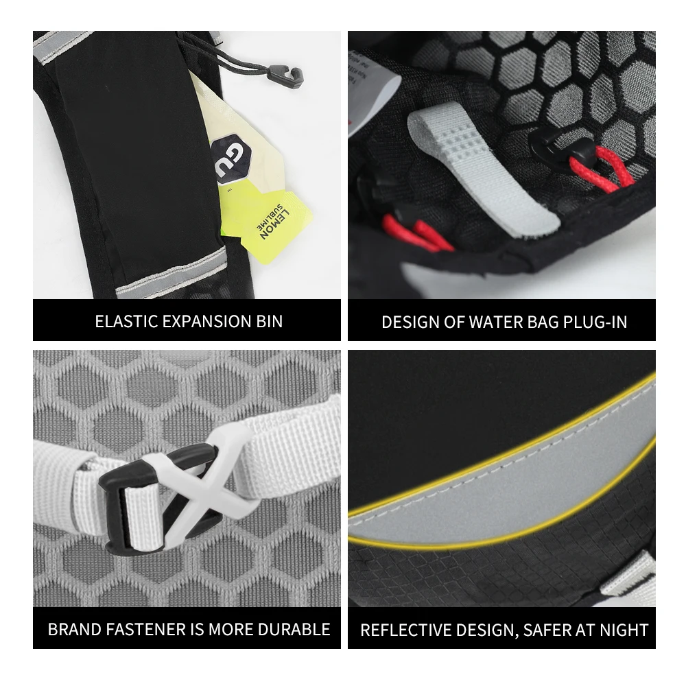 INOXTO 2022 Newest Ultra Light 2 Liter Backpack, Running Marathon Bike Backpack Water Bag with 250ml Soft Bottle