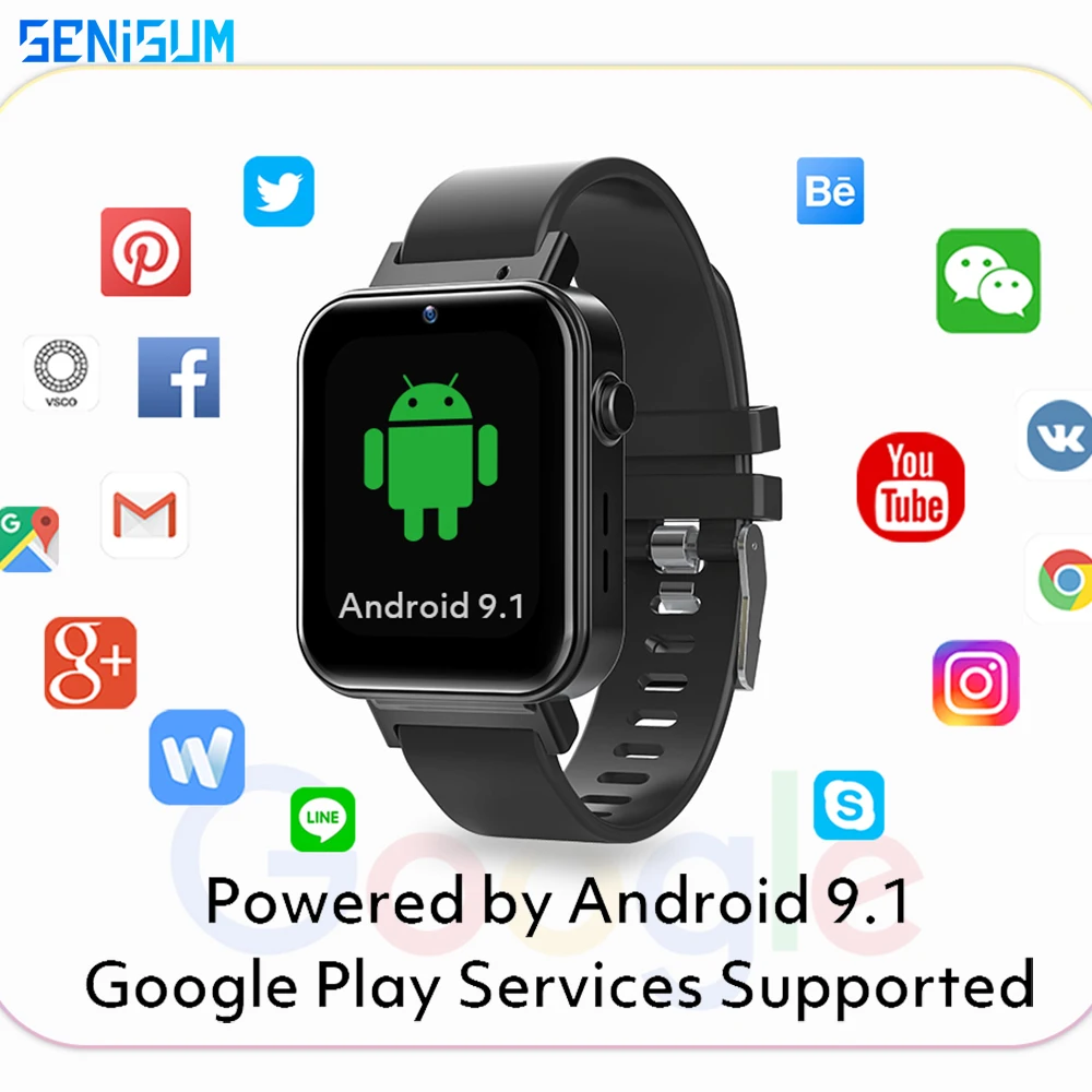 

4G LTE Smart Watch Phone GPS 4GB 128GB Camera 5MP Face ID WIFI Smartwatch Men Android 9.1 IP68 Waterproof For Xiaomi Huawei IOS