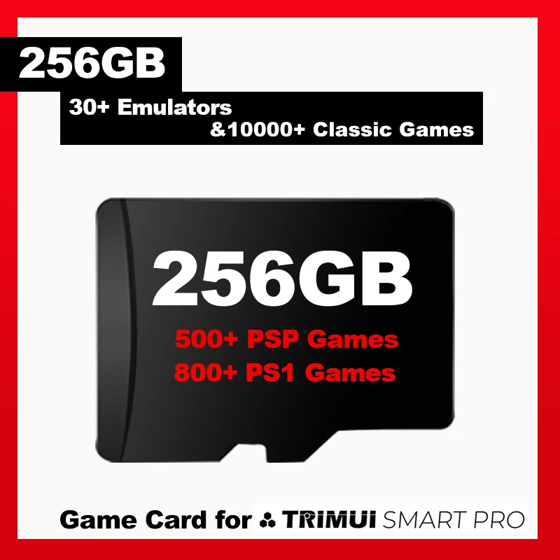 Trimui Smart Pro Game System Card TF 64/128/256 Карта памяти 50+ эмуляторов 30000 Ретро-игр SD-карта для pro