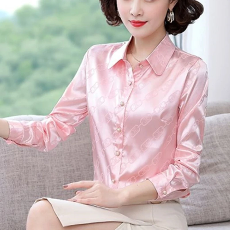 

Топ женский оверсайз с длинным рукавом, шикарная элегантная рубашка, модная блузка, официальная одежда, весна-лето 2022