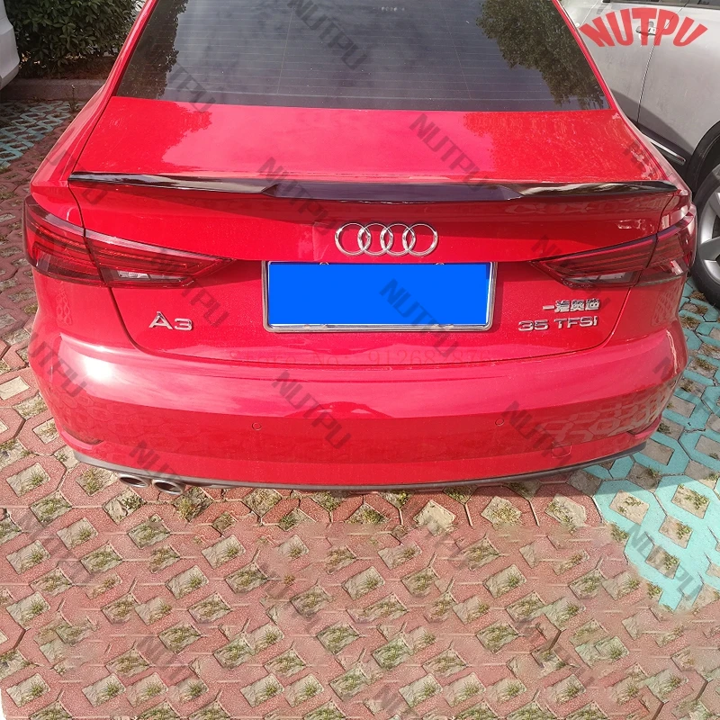 Спойлер для багажника Audi A3 Sedan S3 8V 2014-2020 спойлер губ из АБС-материала Праймер цвет