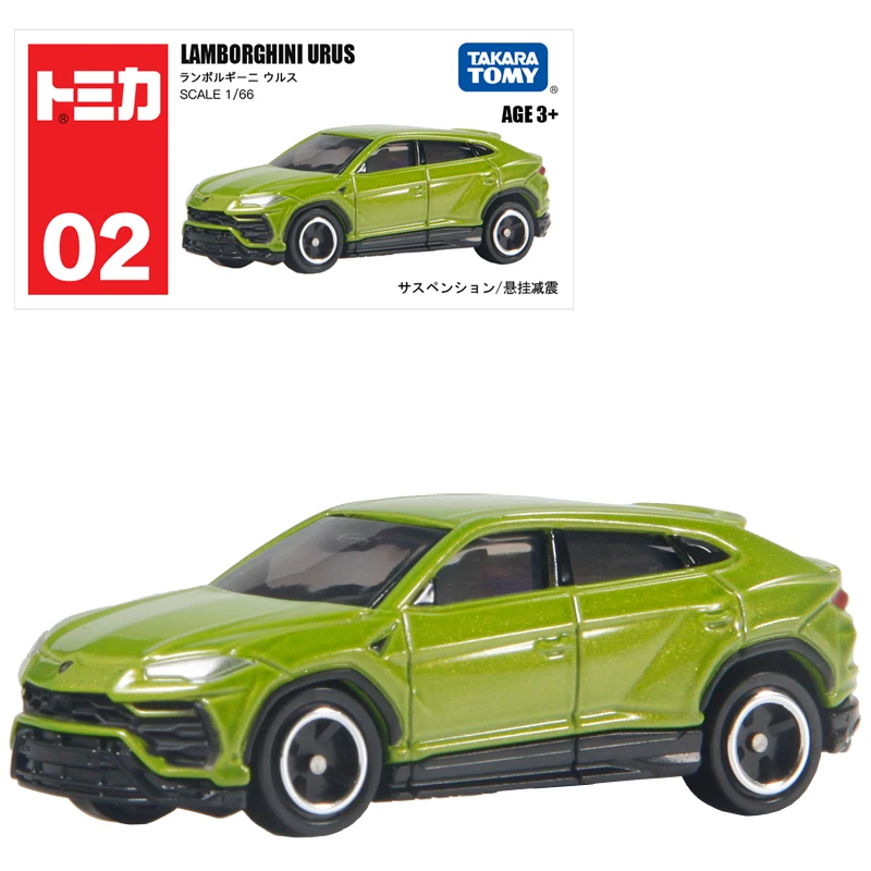 Takara Tomy Tomica No.2 LAMBORGHINL YRUS Автомобиль игрушки из сплава литая под давлением