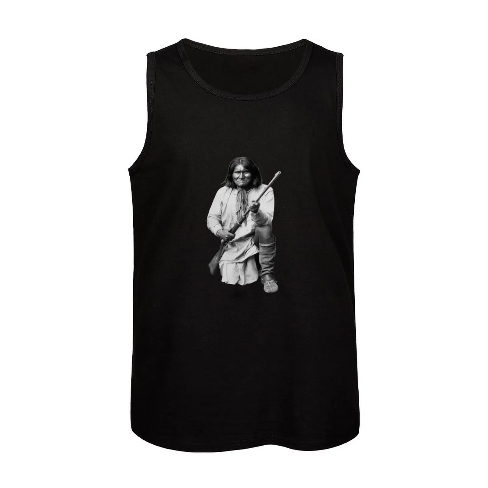 Фото Geronimo Kneeling With Rifle - 1886 Tank Top Durable Stretch Tank Top Casual Athletic Sleeveless №4