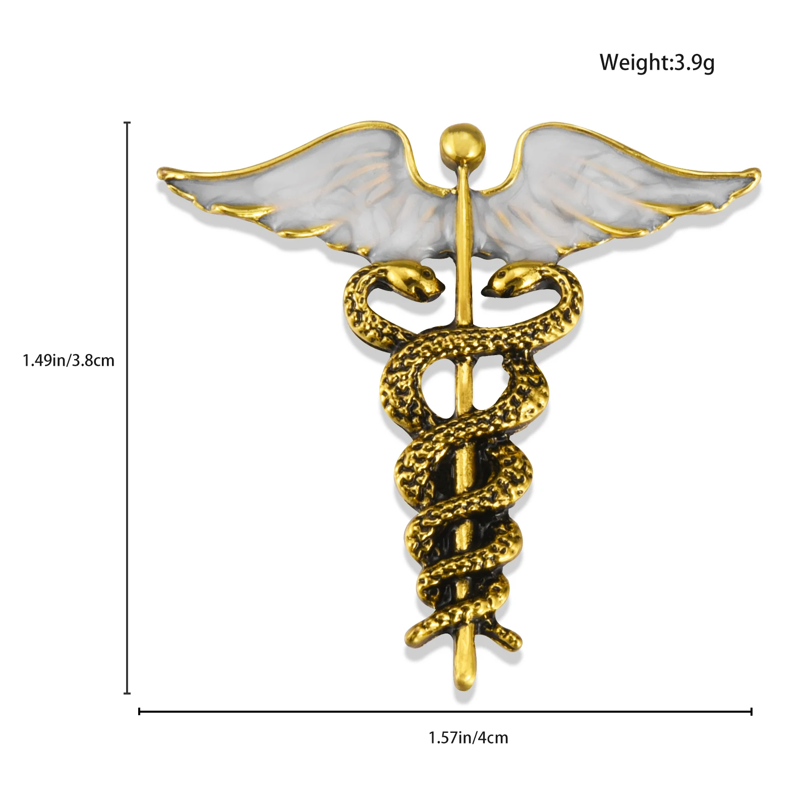Ювелирные изделия Asclep медицинская бижутерия в виде ангельских крыльев стрельбы