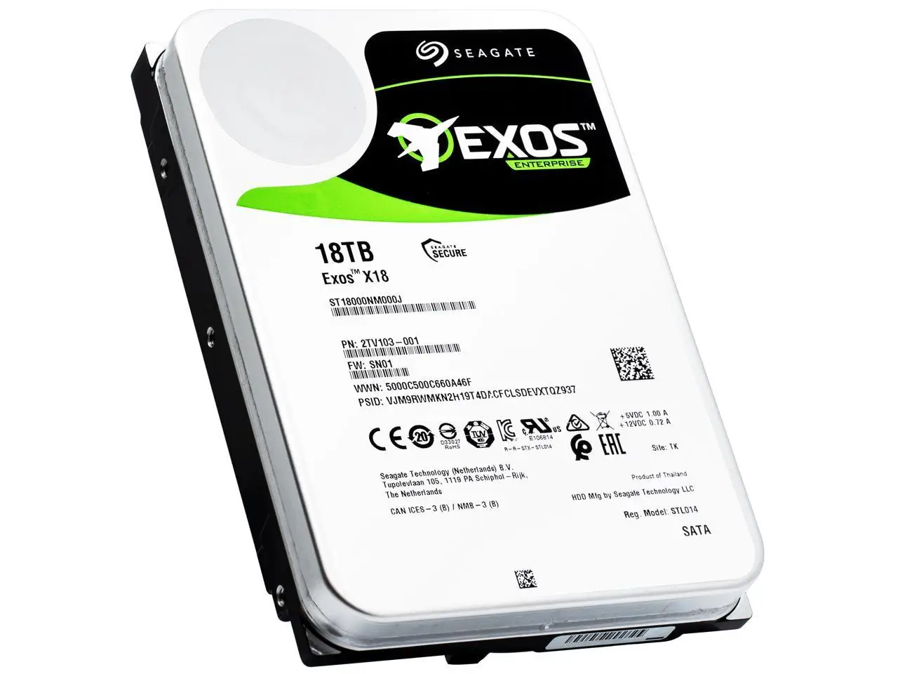 NEW Seagate 18TB HDD Exos X18 ST18000NM000J 7200 RPM SATA 6Gb/s 256MB Cache 3.5-Inch 18T Enterprise Server PC Hard Disk Drive