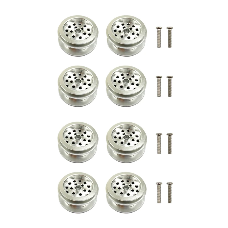 

8X For WPL D12 B24 B16 B36 C14 C24 MN MN99S Q60 Q65 RC Car Upgrade Parts Metal Wheel Rim Hub Accessories,Silver