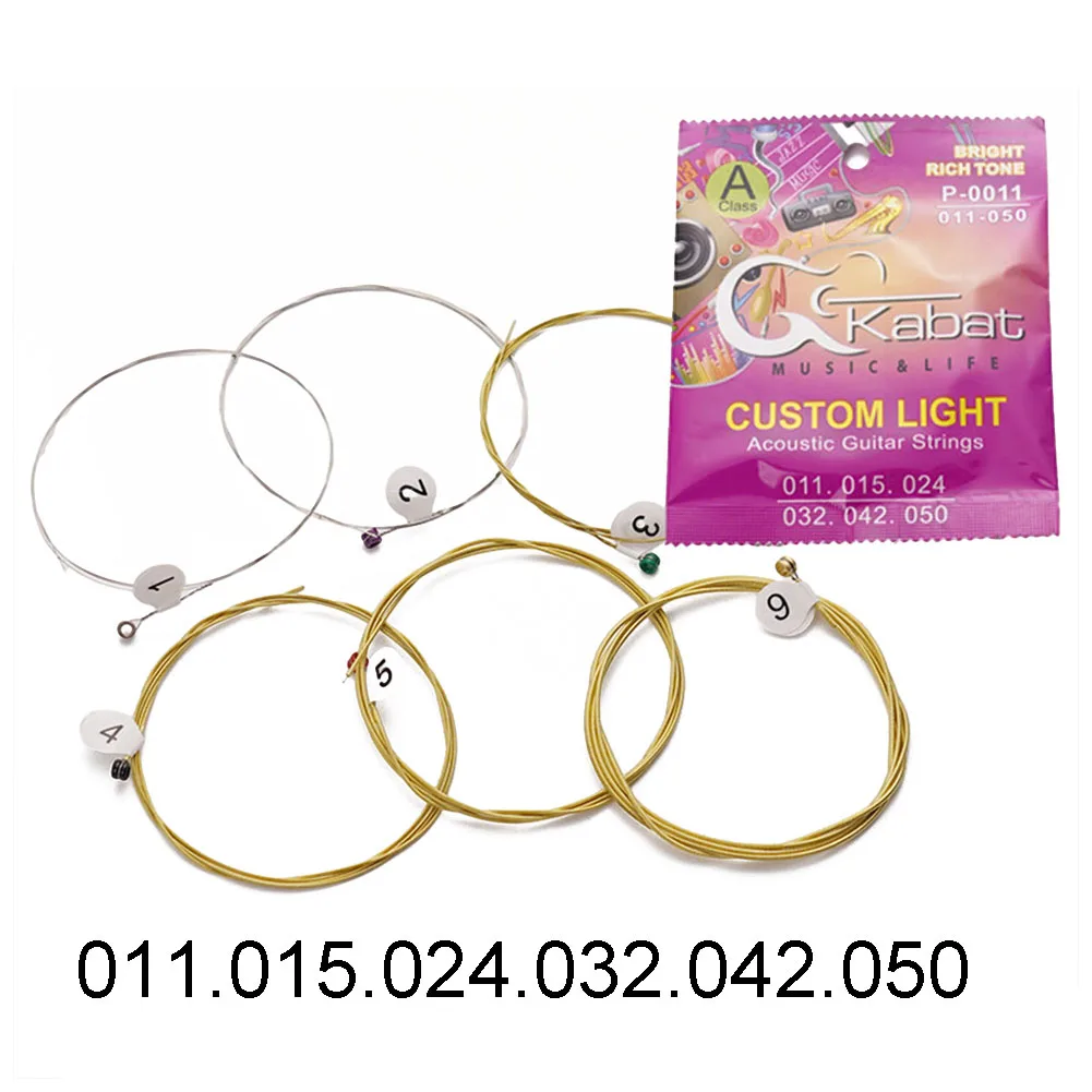 Надежная производительность 6 шт. полноразмерные струны для акустической гитары