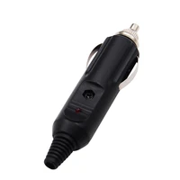 10 pcs 12v car cigarette lighter male socket converter plug connector conversion outlet with fuse black new high quality