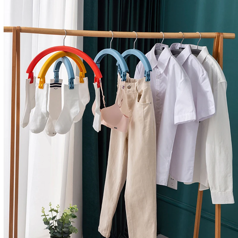 

Rainbow Rotating Clothes Rack Multifunctional Three-Layer Bed Durable MultifunctionalSheet Drying Rack Seamless Wide-Shoulder