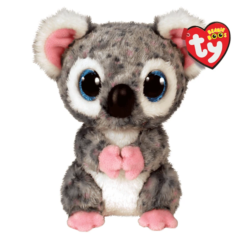 

New Ty Beanie Boos Kali Grey Spotted Koala Kawaii Children's Soft Plush Stuffed Animal Plush Toy for Kids Birthday Gift 15cm