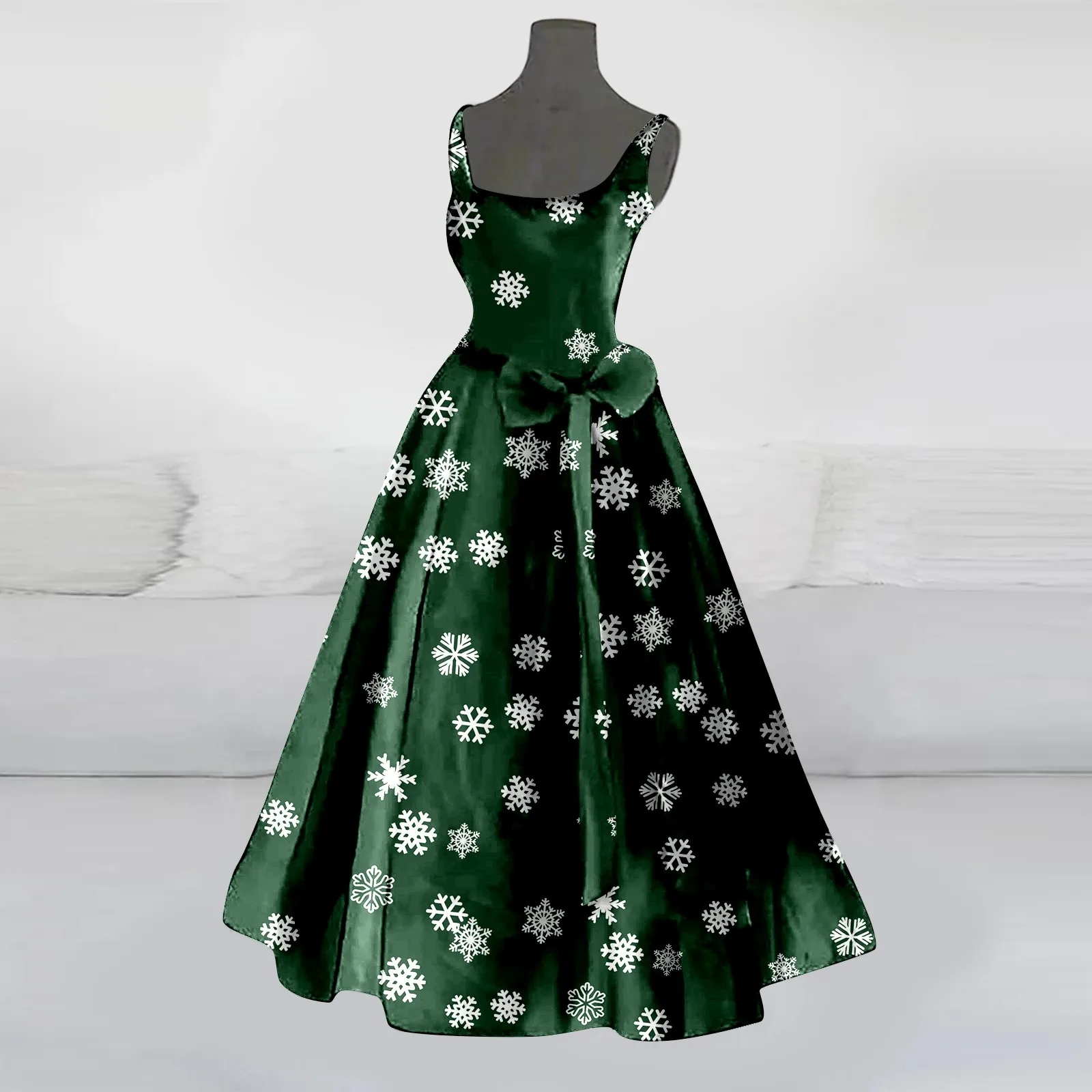 Женское винтажное вечернее платье без рукавов с высокой талией и бантом Y2k