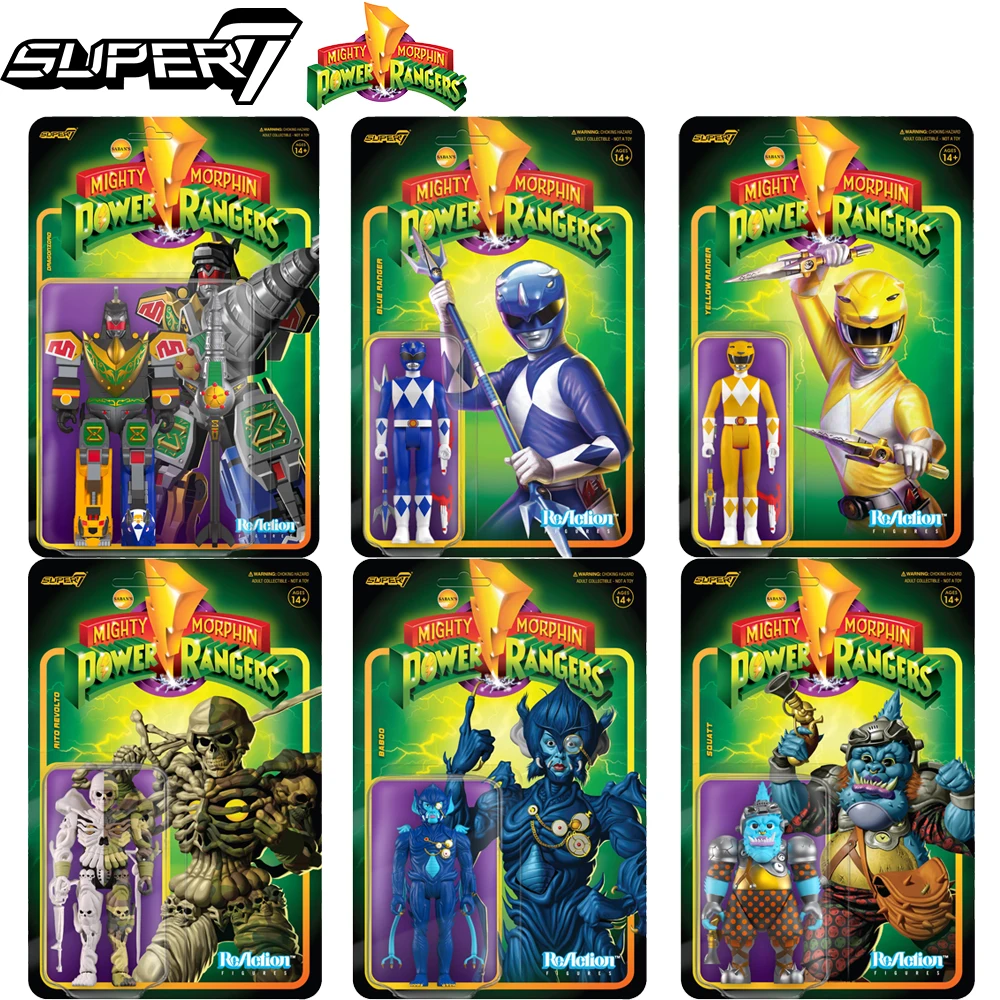 В наличии оригинальная экшн-фигурка Super7 Mighty Morphin Power Rangers Wave 3 Dragonzord Rito Revolto Baboo Squatt