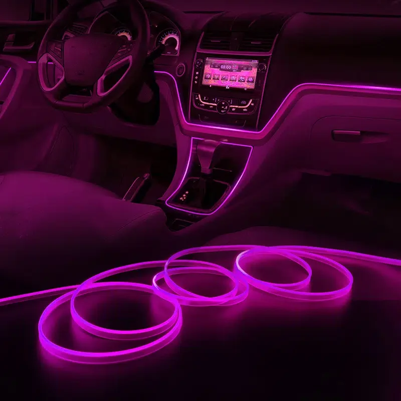 

HMTX 2M Automobile Atmosphere Lamp USB Dark-blue Car Interior Light Strip, LED Car Lights Interior For Dashboard Decorations