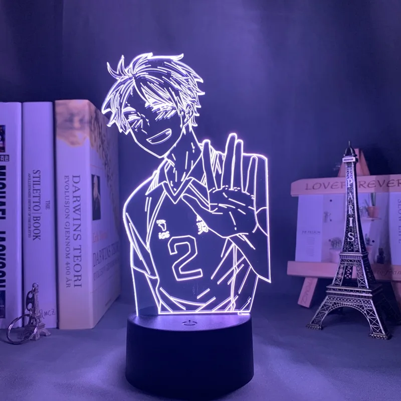

Anime Led Night Light Haikyuu for Home Bedroom Decor Boyfriend Birthday Gift Color Changing Nightlight Manga 3d Led Lamp Haikyu