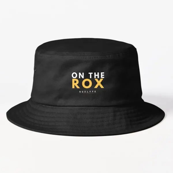 

Hyrox On The Rox White Text Rox Ly Bucket Hat Summer Sun Women Sport Black Spring Mens Fishermen Outdoor Fish Boys Fashion
