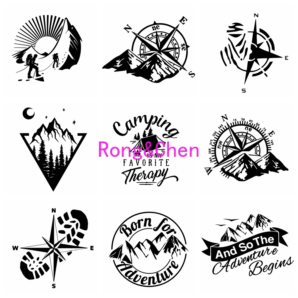 

Rongchen Trading Car Sticker Adventure Sports Compass Wrap Vinyl Mountain Car-Styling Auto Engine Cover Door Window PVC Decal