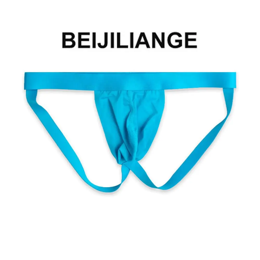 

Men'S Seamless Double Thong Pants Ice Silk Sexy Thong Pants Men'S Breathable Underwear Low Waisted Men Briefs Gay Slips Lingerie