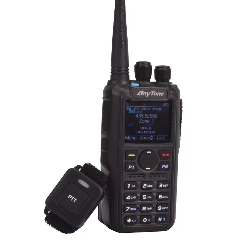 radio Anytone AT-D878UV Plus digital DMR & Analog UHF/VHF Dual band Bluetooth PTT walkie talkie GPS APRS Radio with PC cable