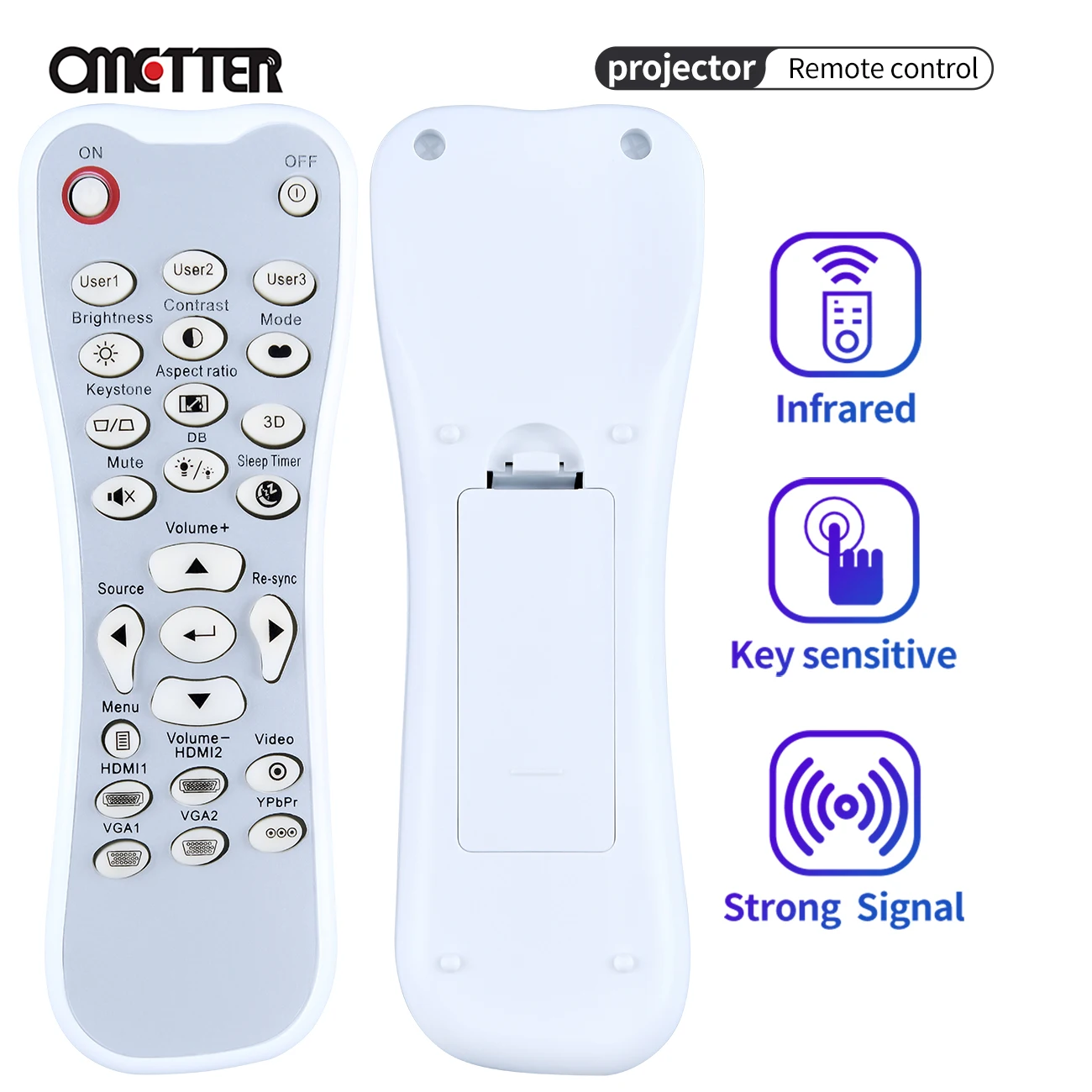 

Replace for Optoma Projector Remote Control HD26 GT1080 HD141X HD143X HD142X HD-143X