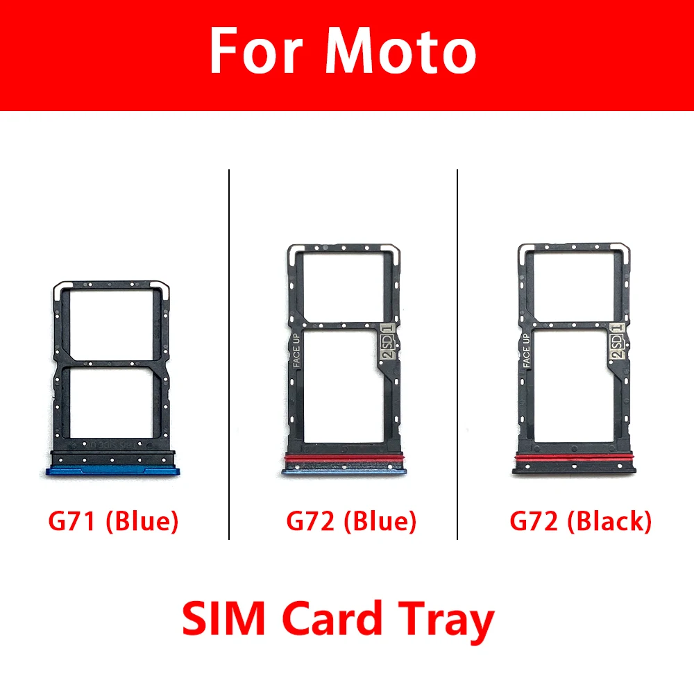 10 шт. держатель для SIM-карты Moto G52 G62 G72 G82 G71