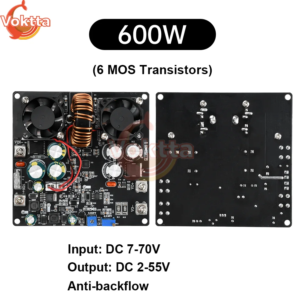 Gaqqee DC 7-70V 20A 600W 700W Понижающий/повышающий модуль
