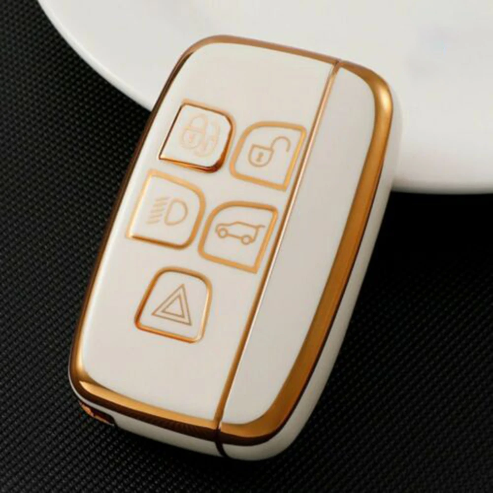 

Car Remote Key Cover Case TPU Shell Fob Soft Key Protector Anti Scratch For Land Range Rover Evoque XF XJ
