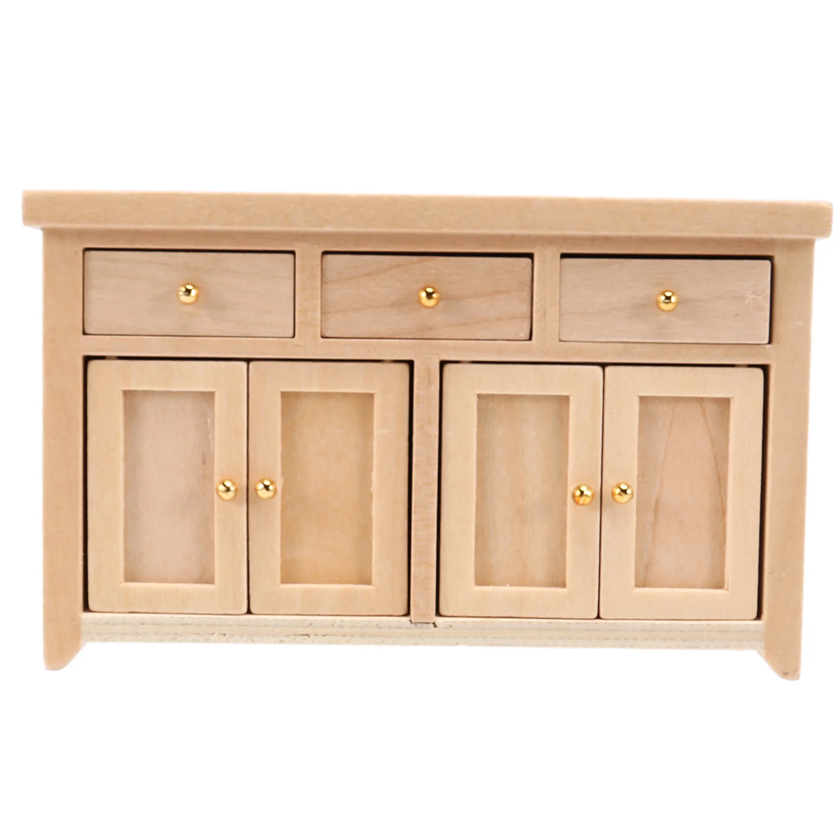 

1:12 DollHouse Furniture Miniature Kitchen Sideboard Living Room Cabinet Closet Shelf 3 Drawer 2 Door Console Table B