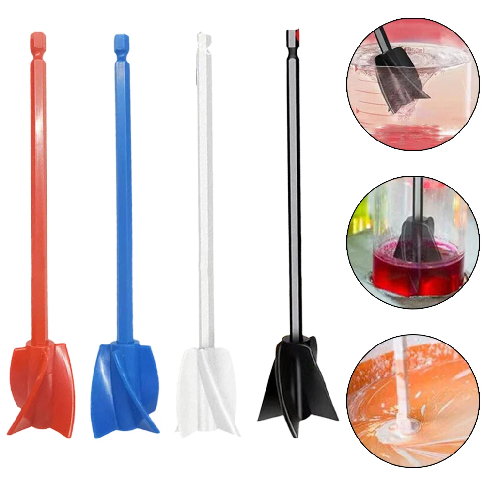 Epoxy Mixing Stick Paint Stirring Rod Putty Cement Paint Mixer Attachment With Drill Chuck For Epoxy Resin Latex Oil Paint