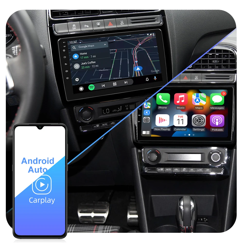 Фото Автомагнитола ISUDAR T72 QLED Android 10 для VW/Volkswagen/POLO Sedan 2009-2017, Автомобильная Мультимедийная система ОЗУ 8 ГБ, 4G, камера DSP carplay No 2din №2