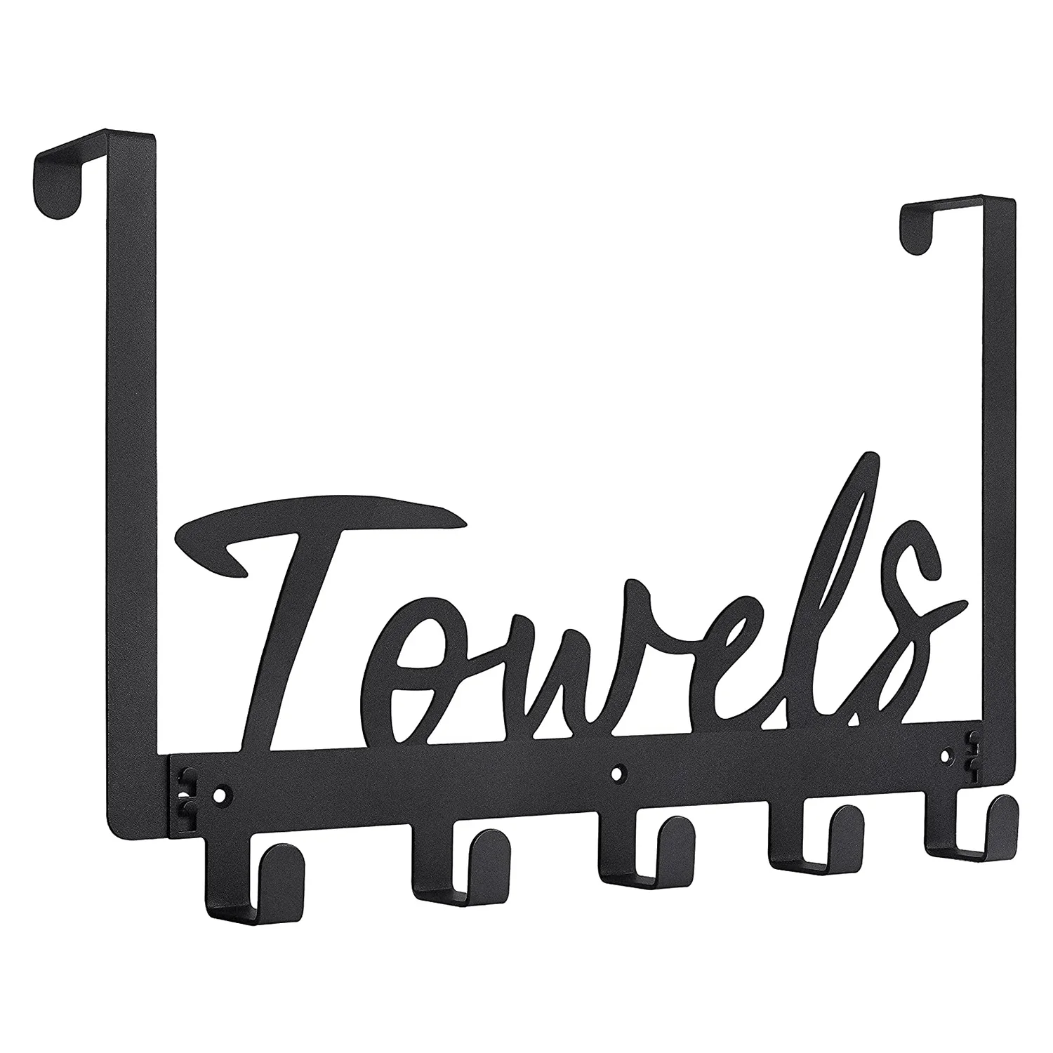 

Towel Hooks over the Door Hooks Hangers Wall Mount Towel Rack Towel Holder for Bathroom Storage Robe Coat Black