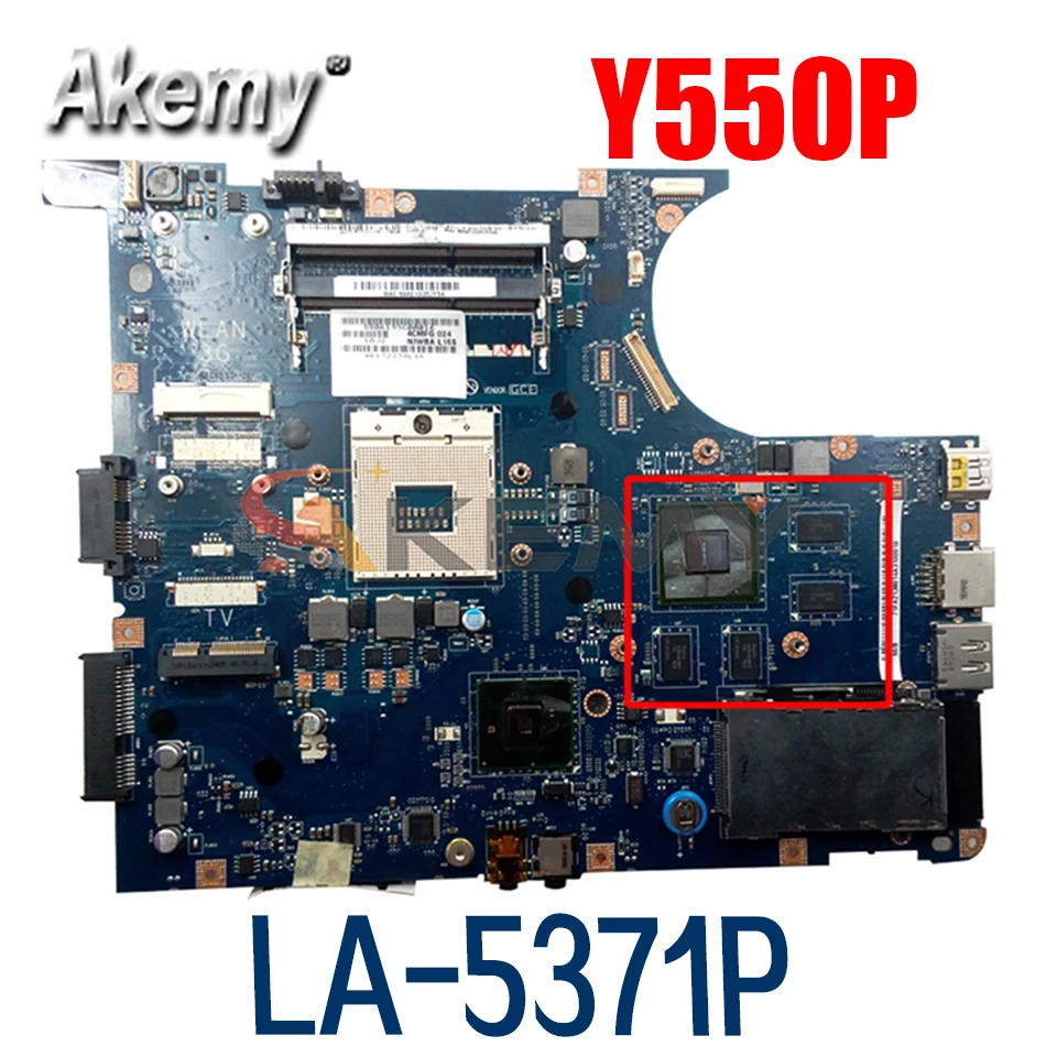 

Laptop motherboard For LENOVO Ideapad Y550P Mainboard NIWBA LA-5371P 11011662 HM55 N10P-GS-A2