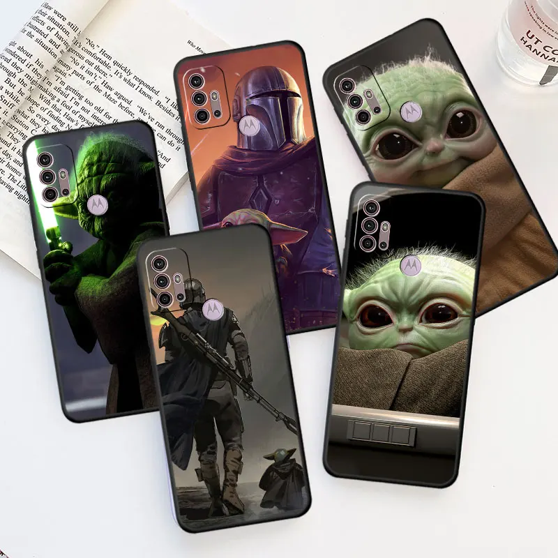 

Cute Yodas Baby Force Knight Case for Motorola Moto Edge 30 Ultra 20 G51 G22 G8 Power Lite G60 G9 Plus G31 G60s G30 Black Fundas