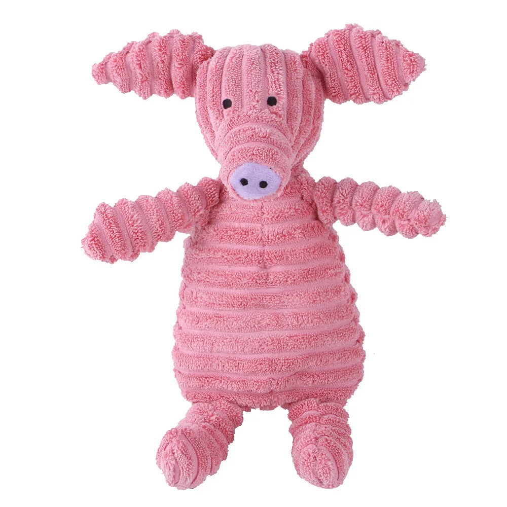 CMBJX Pet Toys Dogfight Dog Molars Vent Training Corduroy Monkey Pig Voice Plush |