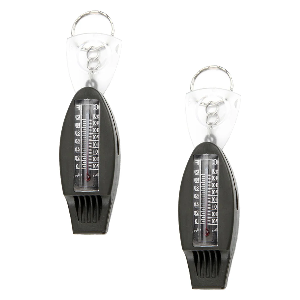 

2Pcs Multifunctional Whistle Compass Magnifier Outdoor Magnifying Glass Compass Tool Multi- Function Emergency