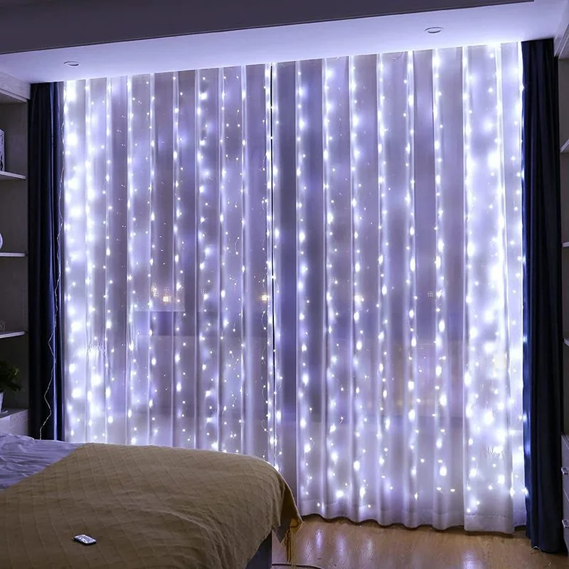 

6x3M LED Fairy String Lights Curtain Garland USB Festoon Remote Christmas Decorations for Home New Year Lamp Holiday Decorative