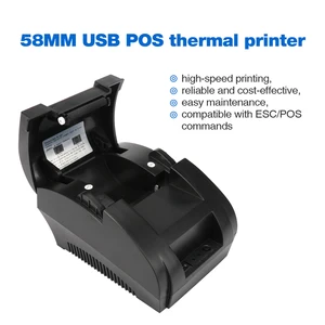 58mmUSB supermarket cashier receipt list bill portable thermal printer, 90mm/sec for all kinds of commercial retail POS machines