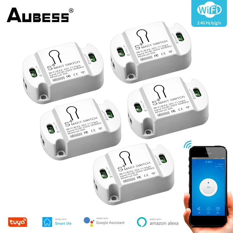 

Wifi 10a Breaker Module Smart Life Wireless Switches Timer Smart Switch Mini Work With Alexa Google Home Tuya Smart Home