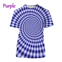 fashion colorful vertigo 3d printing t shirt personality hypnotic streetwear menwomen short sleeve tee