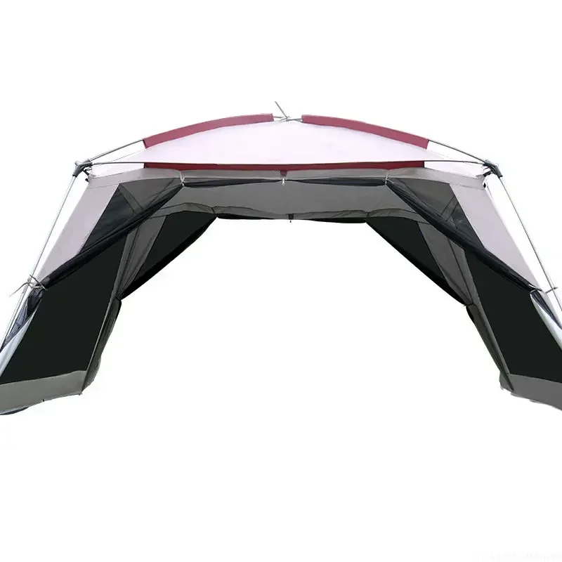 Alltel Ultralarge 5-8 Orang Lapisan Ganda 365*365*210CM Pesta Besar Gazebo Perlind Company Mat (22) dengan Kelambu Berkemah