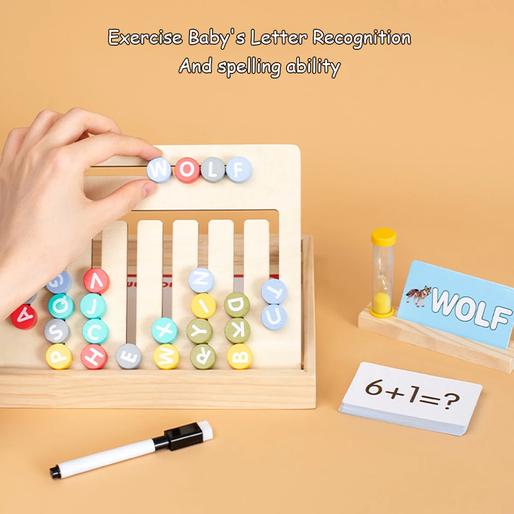 

Двусторонняя игра для обучения правописанию, игрушка-пазл, игрушка для взаимодействия родителей и детей, подарок на день рождения ребенка