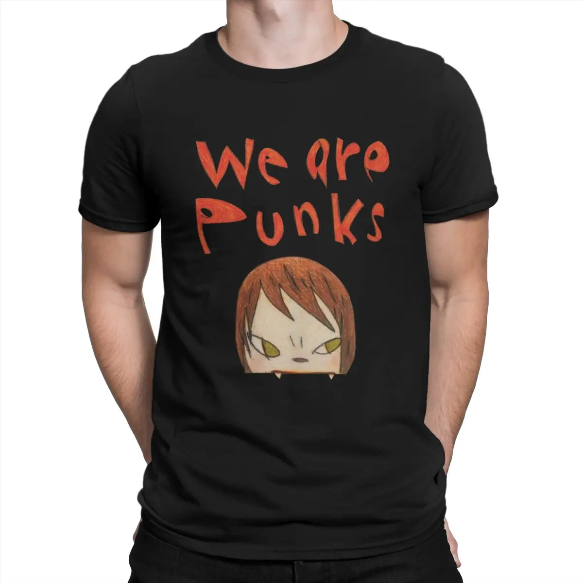 

Футболка Yoshitomo с надписью «We Are Punks» и круглым вырезом