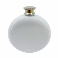 calca 100pcs 5oz 304 stainless steel white sublimation round hip flasks hotcold wine bottle diy printing water bottle cup gifts
